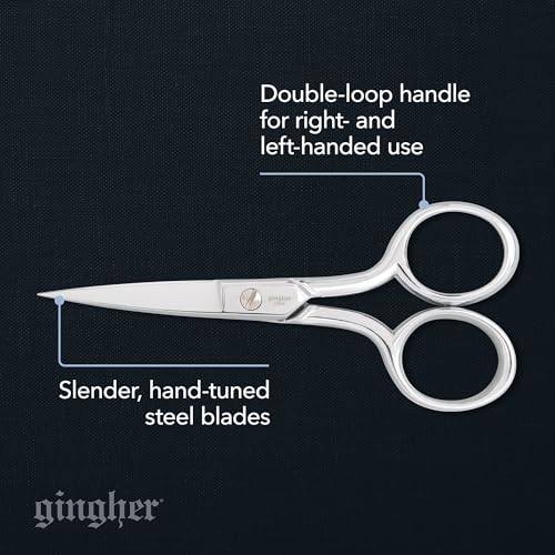 Gingher 4" Straight Embroidery Scissors to Cut Fabric & Needlework - style: 4" Embroidery