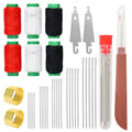 LEETAT 37-Piece Sewing Tool Set, Big Eye Steel Sewing Needle Kit, Stainless Steel Needles for Hand Sewing (35) - size: 36 Medium