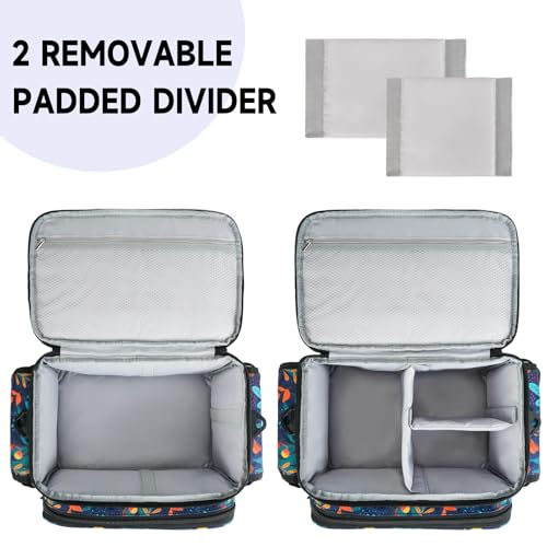 LEFOR·Z Large Sewing Supplies Organizer Bag(13 x 8 x 9 in),Sewing Basket - color: Print Color