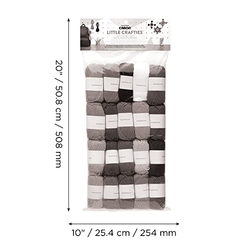 Caron Little Crafties Mini Yarn Multipack 20 Count Yarn for Crocheting Soft