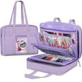 FINPAC Sewing and Craft Supplies Storage Tote Bag with Clear Pockets - color: Lavender