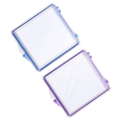 Zerodis 2 Pcs Needle Storage Case with Magnetic, Multifunction DIY Auxiliary Tool Magnetic Needle Keeper for Cross Stitch Sewing Knitting Pin Organizer