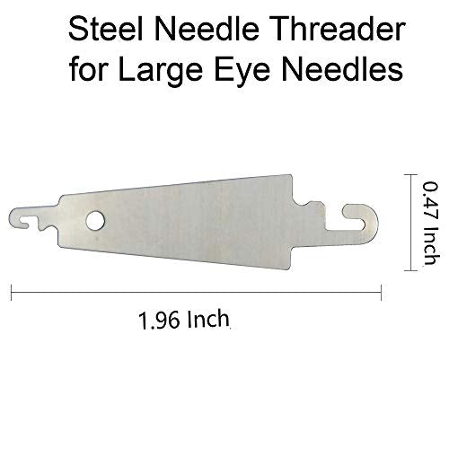 20 pcs. Large Eye Hand Sewing Needles - 1.5 inch Long in Needle Storage Tube with Needle Threader