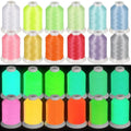 Nuanchu 12 Colors Glow in The Dark Embroidery Thread, 550 Yard