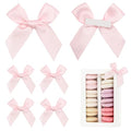Self Adhesive Baby Pink Satin Ribbon Bows for Crafts 3", 50 Pack - color: Baby Pink