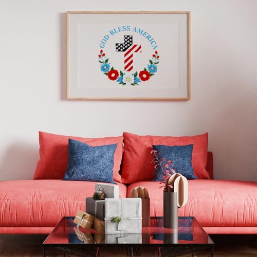 Louise Maelys Christian Cross Embroidery Kit for Beginners DIY Set - color: Cross