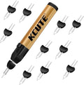 Chispee Thread Burner with one Touch,Thread Zapper for Burning and Trimming Lines, Fast Melting Wax, Leather Heat Transfer, and Stringing Projects (1Pc Burner Pen+10Pcs Tips) - color: Gold Gen 2 - 10 Tips