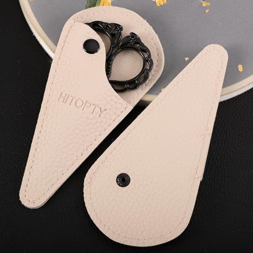 Small Sewing Scissors Protective Cover, White, 2-Pack - color: white