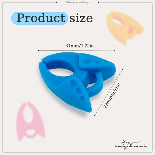 100pcs 4 Colors Silicone Sewing Bobbin Holder Clips - color: 4color-100pcs