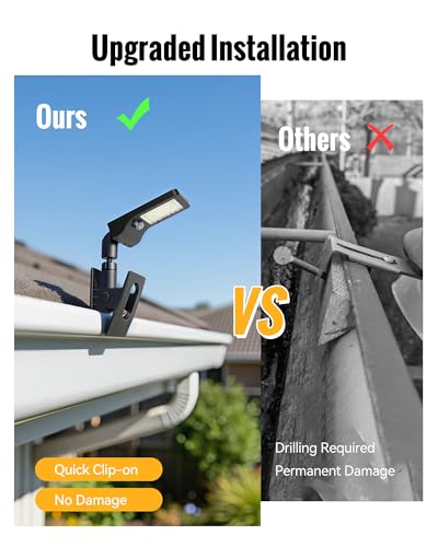 Clip On Solar Lights Outdoor, 350LM Solar Motion Sensor Clamp Light