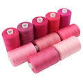 Sewing Thread 10 Color Sewing Industrial Purpose 1000 Yards Per Spool 40S/2 Polyester for DIY Sewing Machine,Embroidery Machine,Hand Sewing (Rose Red) - color: Rose Red