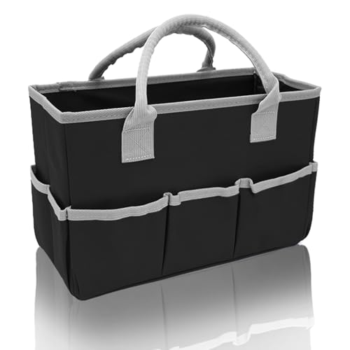 Cupohus Desktop Art Craft Storage Tote Bag and Stock Organizer Black - color: Brown and White