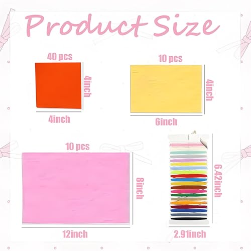 60 PCS Felt Fabric Sheets Craft Kit, Thick Nonwoven Felt, for Crafts