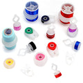 Fbshicung 60pcs Semi Clear Silicone Thread Spool Savers, Includes 20 Thread Spool Huggers, 20 Bobbin Clips, 20 Bobbin Holders – Control Thread Ends and Keep Spools Tightly Wound for Sewing Storage