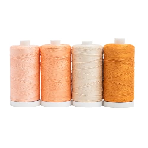 Connecting Threads Orange Assorted 100% Cotton Thread Set - 4 Spools - color: Just Peachy