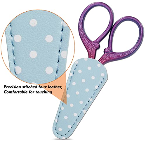 3.6 inch Sewing Crafting Scissors Stainless Steel Embroidery Scissors - color: Bright Purple