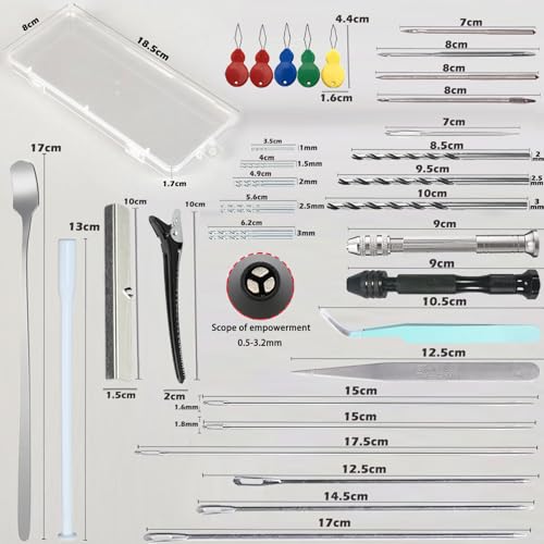 37PCS Candle Making Tools Set Adjustable Punch Needle Long Silicone Mold Needle Drill Candle Wick Hole Drill Steel Sticks to Make Holes in Candles Soap,Mold Punch Wicking Needle Tools Inserting Tool - color: 37PCS