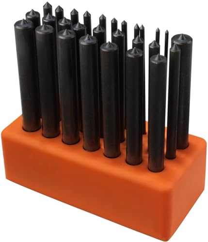 NEIKO 02621A Transfer Punch Set with Premium Heat-Treated Alloy Steel Punches, Hole-Punch Set, Punch Sizes 3/32" to 1/2", 28-Piece Kit - size: 28 Piece Set, style: Transfer Punch