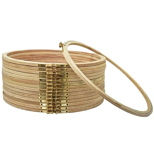 EmbroideryMaterial 12 Inch Circular Embroidery Hoop - Big Wooden Frame for Embroidery, Cross Stitch, Punch Needle & Painting | Big Embroidery Hoops for Craft Supplies & Accessories