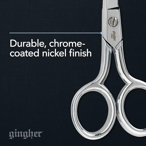 Gingher 4" Curved Embroidery & Applique Scissors for Crafting & Sewing - style: 4" Embroidery - Curved