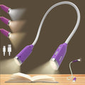 Neck Reading Light, 3 Color & Brightness Adjustable Book Light for Reading in Bed, Hands-Free, Lightweight, USB C Rechargeable, Eye-Caring, Perfect for Crafts, Camping, Kids & Adults (purple) - color: Purple