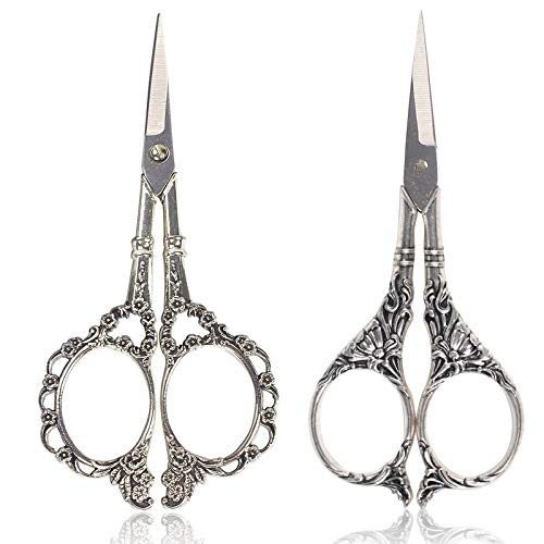 BIHRTC 4.5 Inch Stainless Steel Silver Sewing Shears Embroidery Scissors - color: Silver, size: 4.5 inch