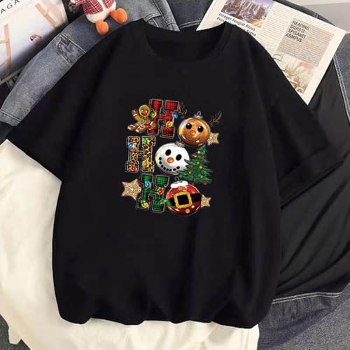 Christmas Iron on Decals Heat Transfer Design Sticker Iron on Vinyl Patches Cute Gingerbread Man Elk Xmas Tree Dwarf Jesus HTV Iron on Transfer Paper for Clothing Hat Pillow Backpack DIY Craft Supply - color: M
