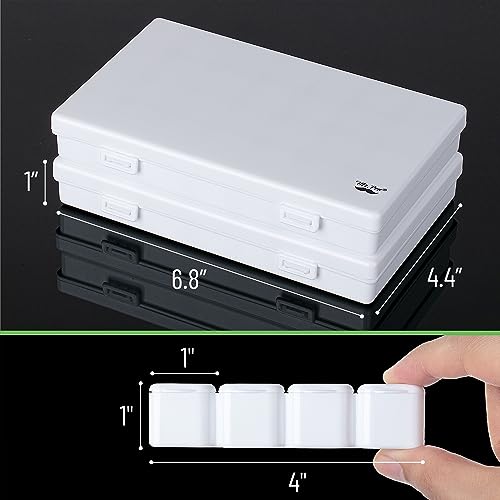 Mr. Pen- Bead Storage Containers, 28 Grids, 2 Pack, White - color: White, size: 2 Pack-56 Pcs(6.8"x4.4"x1")