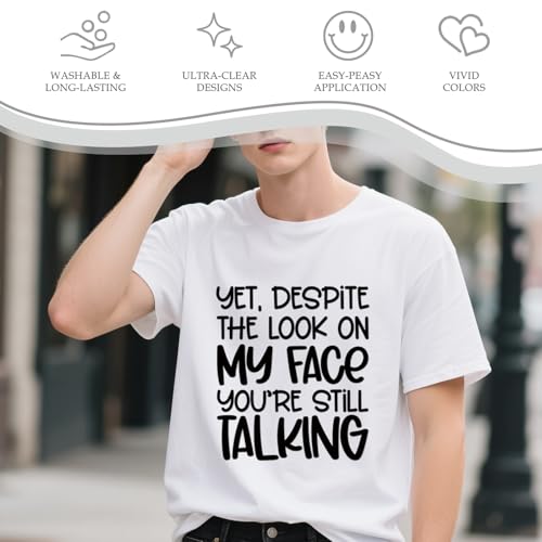 20 Pcs Sarcastic Quotes DTF Transfers Ready to Press - style: Funny