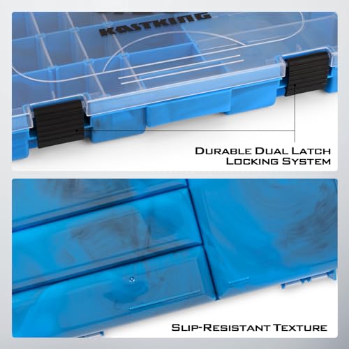 KastKing Utility Tackle Boxes, 3600 and 3700 Fishing Tackle Trays - color: Blue Camouflage, size: 3600(4Pack)