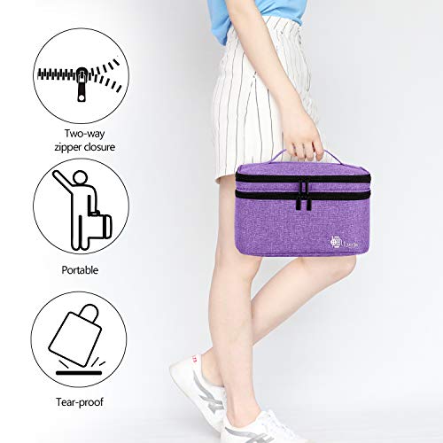 Luxja Double-Layer Large Sewing Organizer, Purple - color: Purple, size: Large