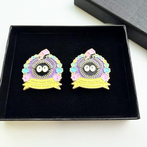 PARKUVALLEY 2pcs Cute Soot Sprite Magnetic Needle Minder - size: 2pcs Soot Sprite
