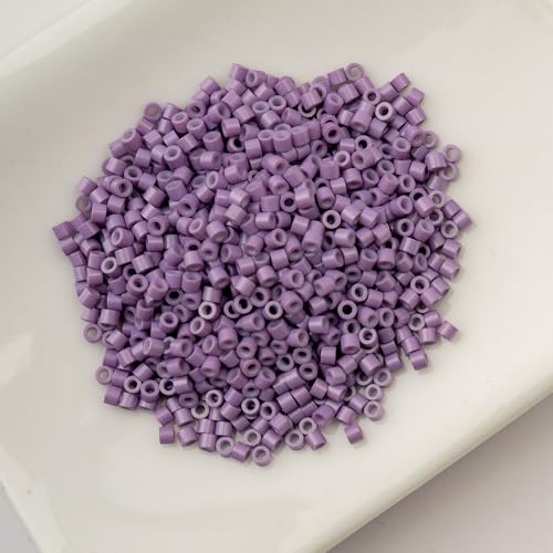 John Bead 25g Cylin Beads Opaque Lavender 11/0 Glass Cylindrical Seed Beads for Jewelry Bracelets Necklaces Earrings Making Embroidery - color: Lavender
