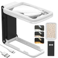 15X Magnifying Glass with Light and Stand, Real Glass Lens, Rechargeable Foldable Handheld Magnifier, 3 Color Modes Dimmable Lighted Page Magnifier for Reading Fine Prints, Low Vision Seniors - color: White Black