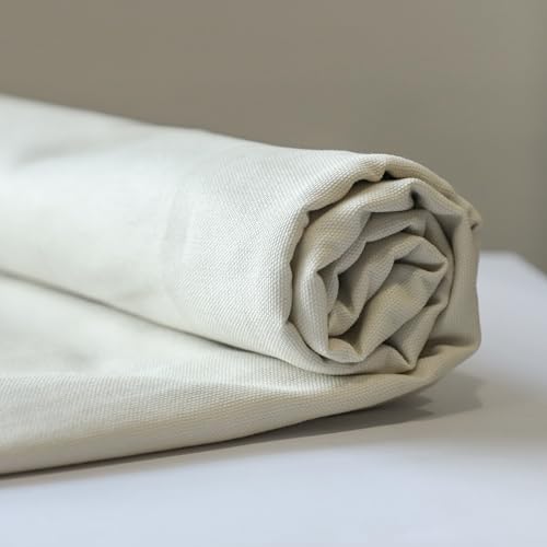Simple&Opulence 100% Cotton Canvas Fabric 10oz. 59 Inch by the Yard, Nature Duck Fabric Textile Medium Weight for Painting, Sewing, Crafts, Embroidery, Bag, Handmade Home Decor(2 Yards, Beige) - color: Beige, size: 2 Yards