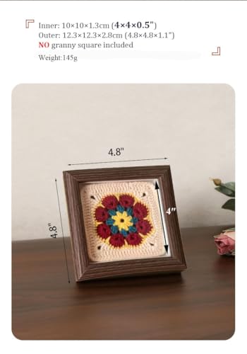 4x4 Small Shadow Box Picture Frame Display Case Tabletop Wall,1-Pack Brown - color: 1pcs Brown