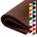 Brown Stiff Felt Sheet 36'' X 36'', 1mm Large Felt Fabric Sheet for Crafts - color: Brown