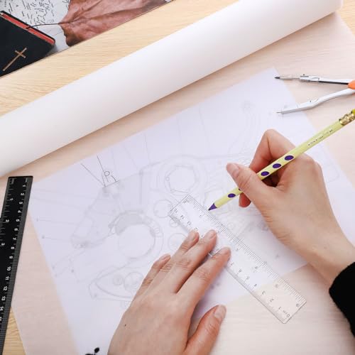 Tracing Paper Roll 17 in × 25 yd, White Translucent for Sewing, Drawing - size: 17in x 25yd