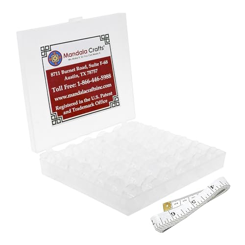 Mandala Crafts Empty SA155 Bobbins for Brother Sewing Machine, 36 Clear Plastic Class Size L Bobbins Compatible with Singer, Kenmore, Bernina, Janome, Elna - color: Transparent, size: Size L 36 Rolls
