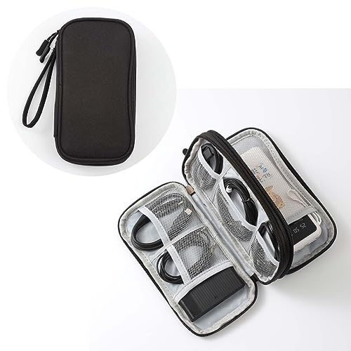 Diabetic Supplies Travel Case Organizer for Test Strips, Lancets, Needles, Lancing Device, Glucose Meter, Alcohol Wipes, Insulin Pens, Syringes, Diabetes Testing Kit Storage Bag (Black) - color: Black