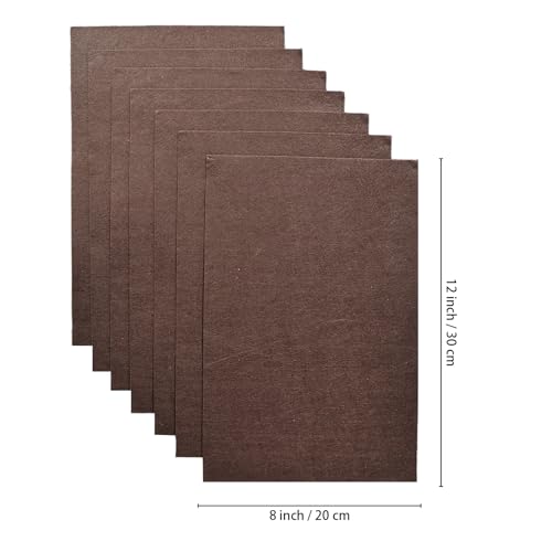 Jtnohx Soft Felt Sheets Color Felt Fabric for Sewing Dark Brown 7Pcs 8"x12" - color: Dark Brown