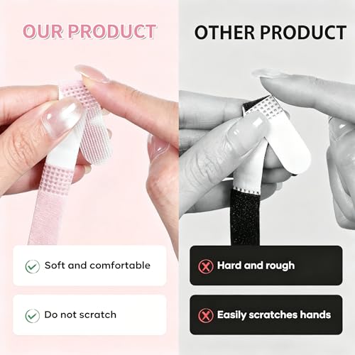 Finger Buddy Straps, 12PCS Finger Buddy Tape Straps Loops, Pink - color: Pink