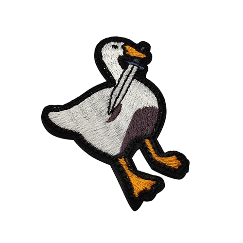 Peace was Never an Option Duck Knife Embroidered Hook Loop Funny Patch