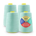Mandala Crafts 20S/2 Mint Polyester 4 Pack of Serger Threads Cones - color: Mint, size: Pack of 4 20S/2 24000 YDs
