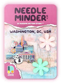 Awesome Pattern Studio Needle Minder Set – Washington Magnetic Needle Minder + 2 Needle Threaders. Enamel Pin for Cross Stitch, Embroidery and Craft - size: Washington Set #1