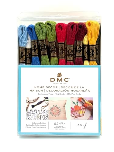DMC 117F25HDC Embroidery Floss Pack 8.7yd, Home Decor 36/Pkg - color: Multicolor, size: 8.7 Yards (36 skeins)