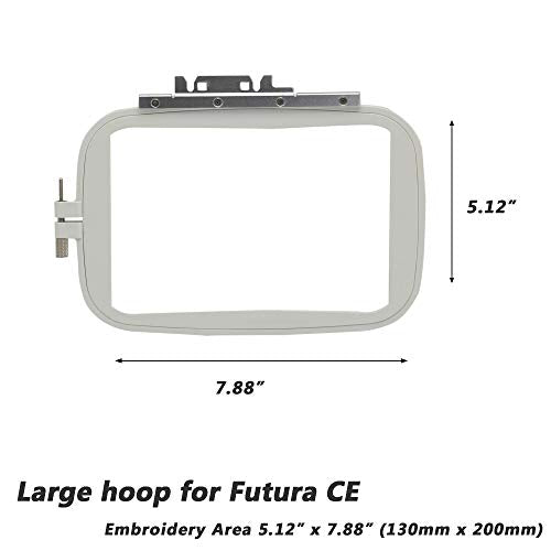 Sew Tech Embroidery Hoop for Singer Viking, 6.7x4.5in 170x115mm Large Frame - size: 5.12x7.88"-Larger hoop for Futura CE