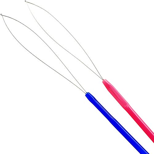 10 Pack Hair Extension Loop Tool Hair Threader Bead Looper Multicolored