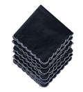 6 Pack of Ladies Embroidery Cotton Handkerchiefs Lace Wedding Hankies - color: E-6pcs Black