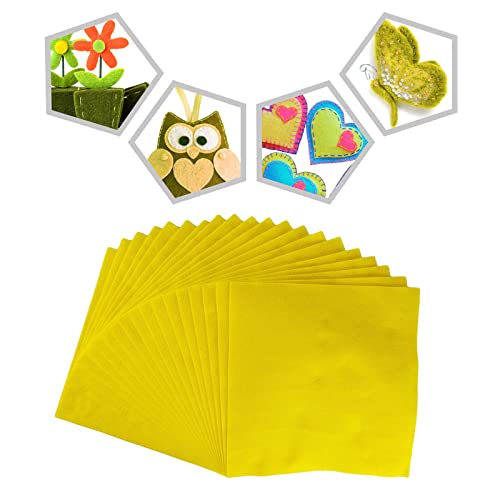 Jtnohx Soft Light Yellow Felt Sheets Flexible Felt Fabric for Crafts 12" - color: Light Yellow